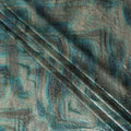 Forest Teal Silk Brocade Fabric | Korean Sequin Design