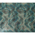 Forest Teal Silk Brocade Fabric | Korean Sequin Design