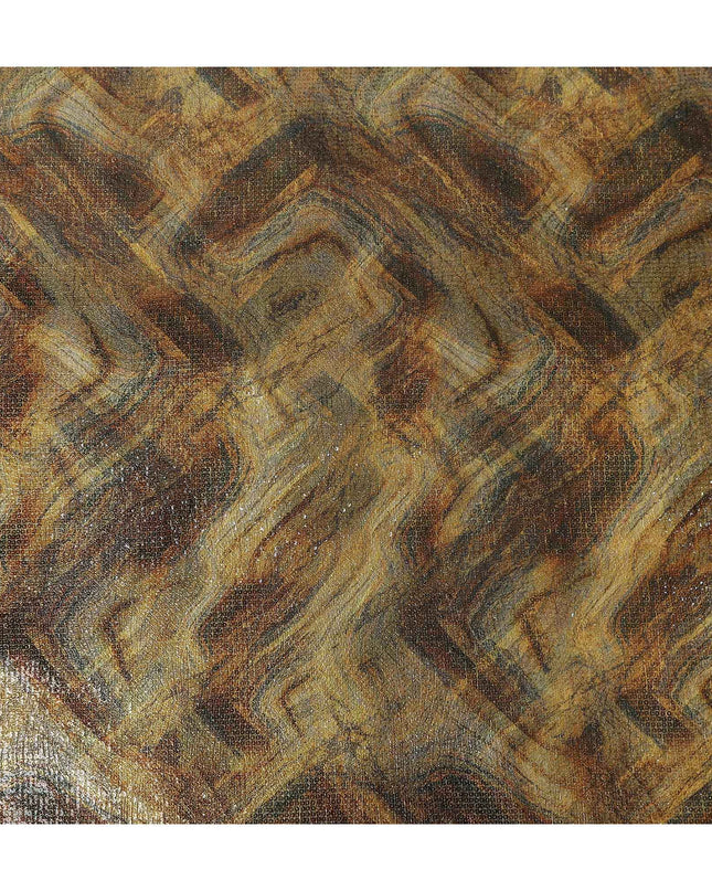 Antique Bronze Silk Brocade Fabric | Korean Sequin Design