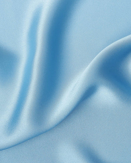 Powder Blue Pure Silk Satin Fabric 110cm | Chinese Silk Satin