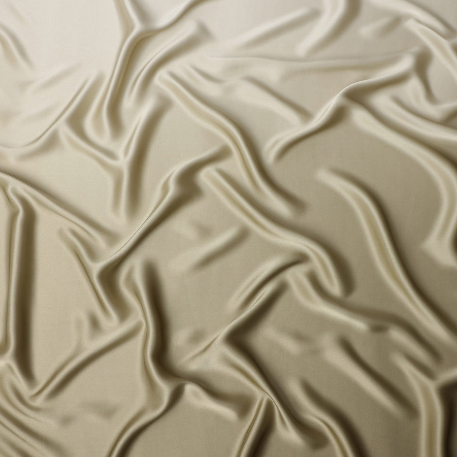 Khaki Beige Pure Silk Satin Fabric 110cm | Chinese Silk Satin