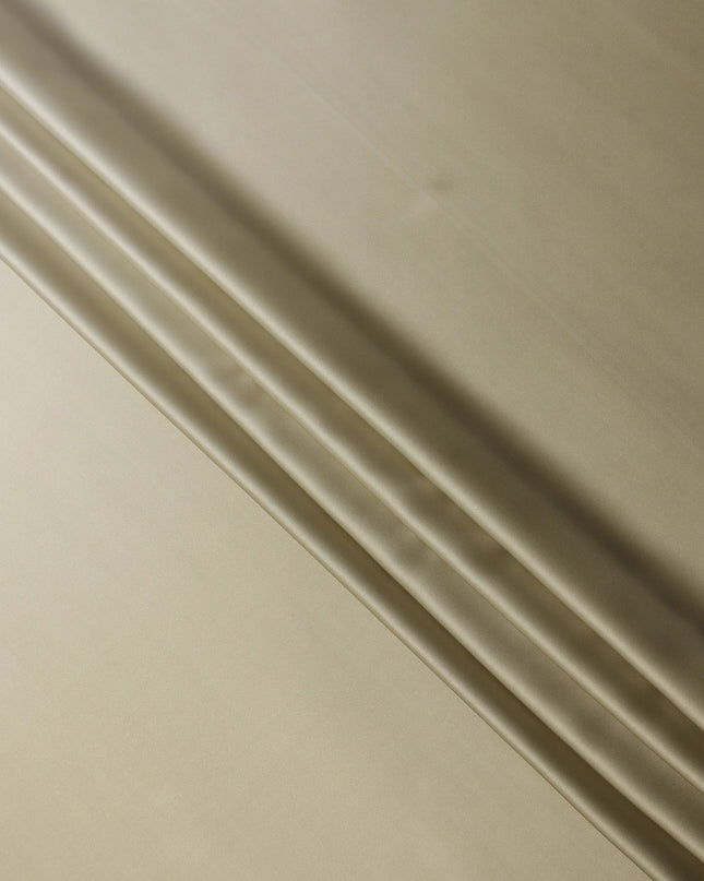Khaki Beige Pure Silk Satin Fabric 110cm | Chinese Silk Satin
