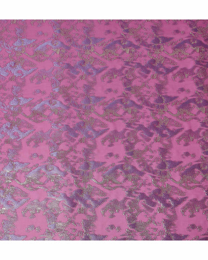 Fuchsia Pink Metallic Silk Chiffon 110cm Korea