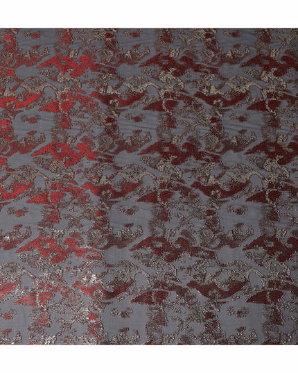 Black Metallic Silk Chiffon Fabric 110cm Korea