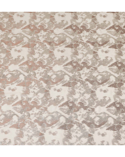 Ivory White Metallic Silk Chiffon 110cm Korea