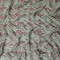 Sage Mint Green Metallic Silk Chiffon 110cm