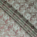 Sage Mint Green Metallic Silk Chiffon 110cm