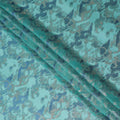 Turquoise Blue Batik Silk Chiffon Fabric 110cm
