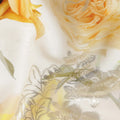 Golden Ivory Floral Metallic Pure Silk Crepe 140cm
