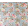 Powder Blue Rose Metallic Pure Silk Chiffon 140cm