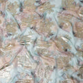Icy Mint Seafoam Floral Pure Silk Chiffon 140cm