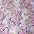 Soft Orchid Lilac Metallic Pure Silk Chiffon 140cm