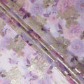Soft Orchid Lilac Metallic Pure Silk Chiffon 140cm
