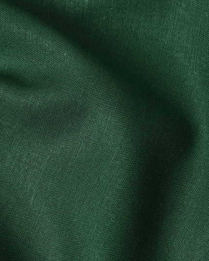 Forest Green Linen Yarn Dyed Fabric Japan 140cm