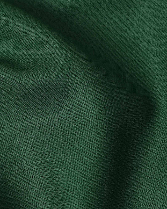 Forest Green Linen Yarn Dyed Fabric Japan 140cm