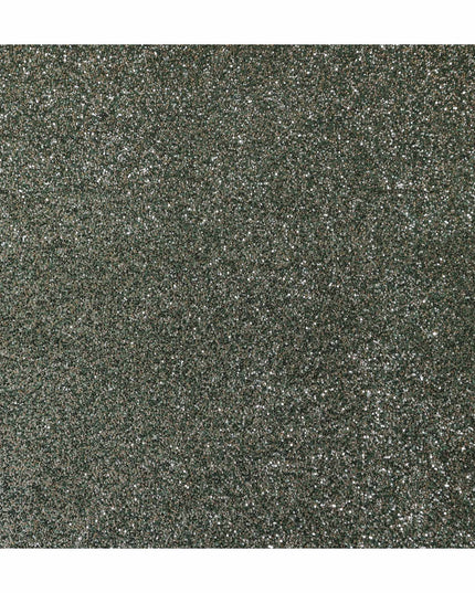 Olive Green Silk Georgette Sequin Fabric 110cm