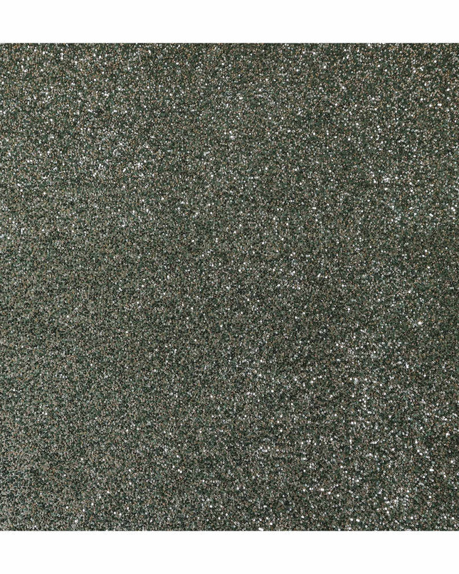 Olive Green Silk Georgette Sequin Fabric 110cm