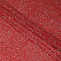 Brick Red Silk Georgette Sequin Fabric 110cm