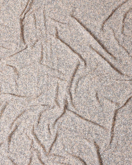 Taupe Beige Silk Georgette Sequin Fabric 110cm