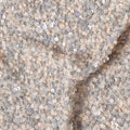 Taupe Beige Silk Georgette Sequin Fabric 110cm