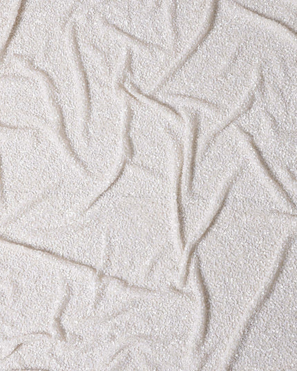 Alabaster White Silk Georgette Sequin Fabric 110cm