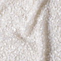Alabaster White Silk Georgette Sequin Fabric 110cm