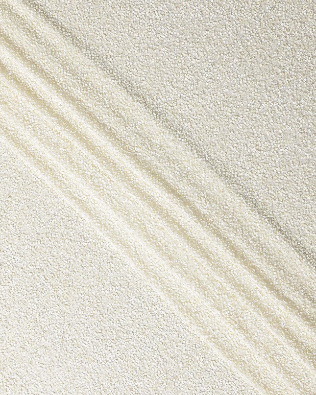 Champagne White Silk Georgette Sequin Fabric 110cm