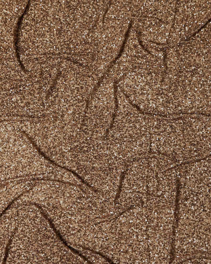 Copper Tweed Multicolor Silk Georgette Sequin Fabric 110cm