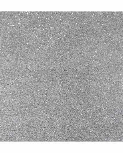 Silver Grey Silk Georgette Sequin Fabric 110cm