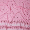 Pink Floral Premium Pure Swiss 100% Cotton Voile Embroidered Traditional Sudanese Thobe 4.5 Mtrs 140cm Swiss Quality - D30295