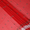 Red Floral Premium Pure Swiss 100% Cotton Voile Embroidered Traditional Sudanese Thobe 4.5 Mtrs 140cm Swiss Quality - D30299