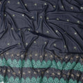 Blue Floral Premium Pure Swiss 100% Cotton Voile Embroidered Traditional Sudanese Thobe 4.5 Mtrs 140cm Swiss Quality - D30296