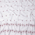White Floral Premium Pure Swiss 100% Cotton Voile Embroidered Traditional Sudanese Thobe 4.5 Mtrs 140cm Swiss Quality - D30300