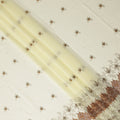 Cream Floral Premium Pure Swiss 100% Cotton Voile Embroidered Traditional Sudanese Thobe 4.5 Mtrs 140cm Swiss Quality - D30294