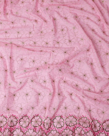Pink Floral Swiss Cotton Voile Sudanese Thobe