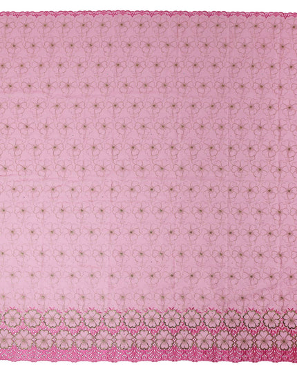 Pink Floral Swiss Cotton Voile Sudanese Thobe