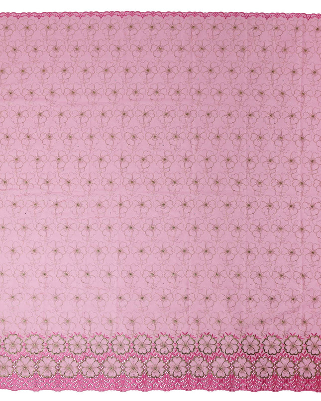 Pink Floral Swiss Cotton Voile Sudanese Thobe