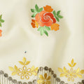 Cream Bouquet Swiss Cotton Voile Sudanese Thobe