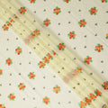 Cream Bouquet Swiss Cotton Voile Sudanese Thobe