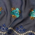 Blue Bouquet Swiss Cotton Voile Sudanese Thobe