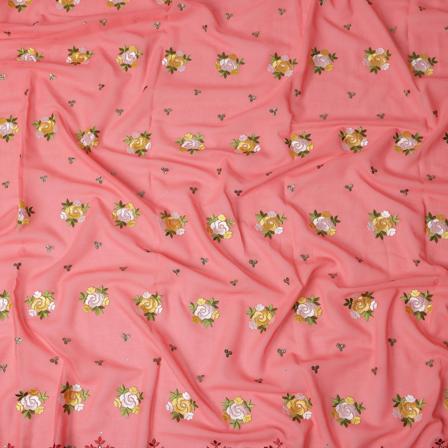 Pink Bouquet Swiss Cotton Voile Sudanese Thobe