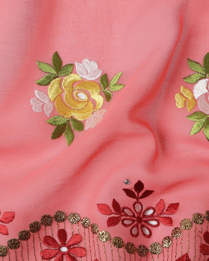Pink Bouquet Swiss Cotton Voile Sudanese Thobe