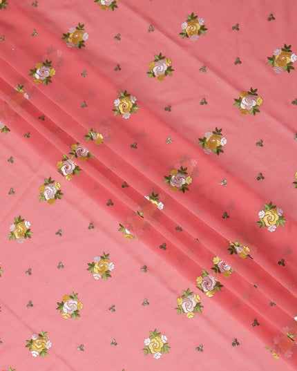 Pink Bouquet Swiss Cotton Voile Sudanese Thobe