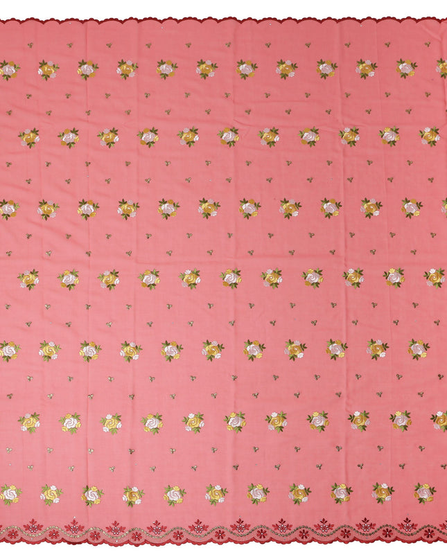 Pink Bouquet Swiss Cotton Voile Sudanese Thobe