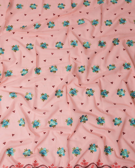 Pink Bouquet Swiss Cotton Voile Sudanese Thobe