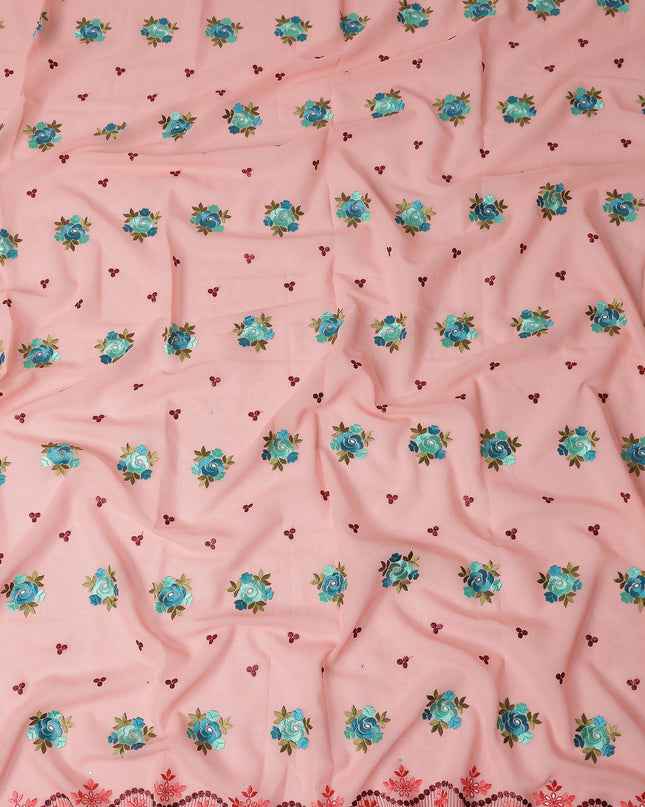 Pink Bouquet Swiss Cotton Voile Sudanese Thobe