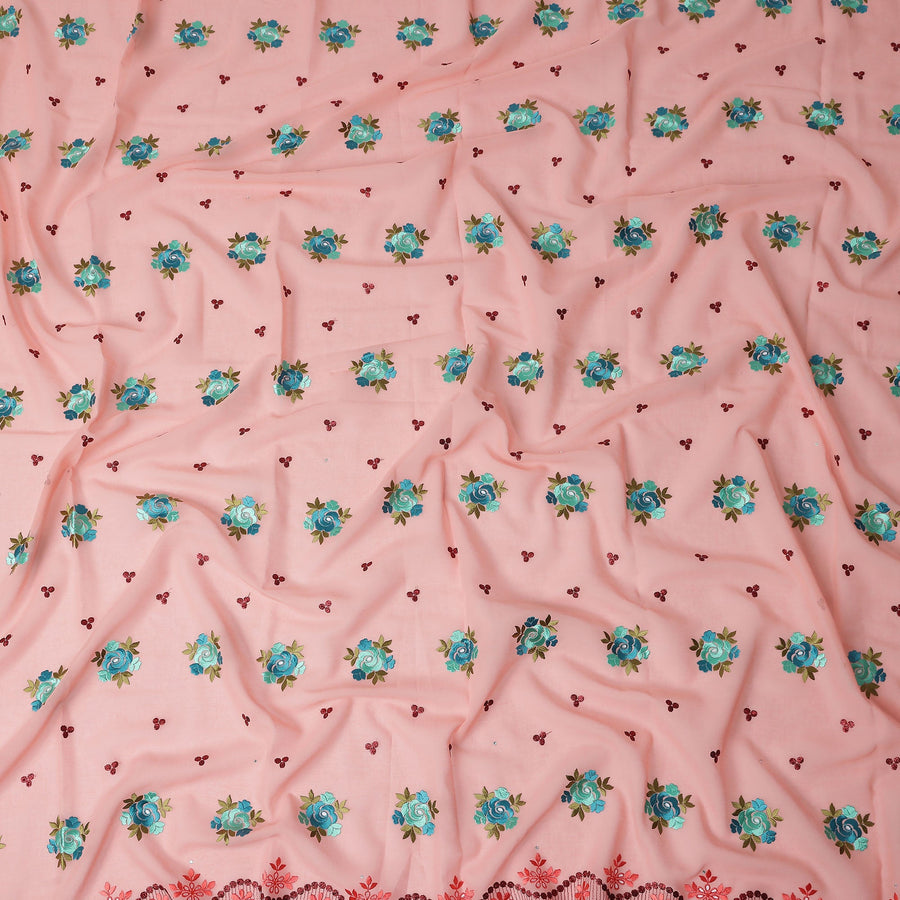 Pink Bouquet Swiss Cotton Voile Sudanese Thobe