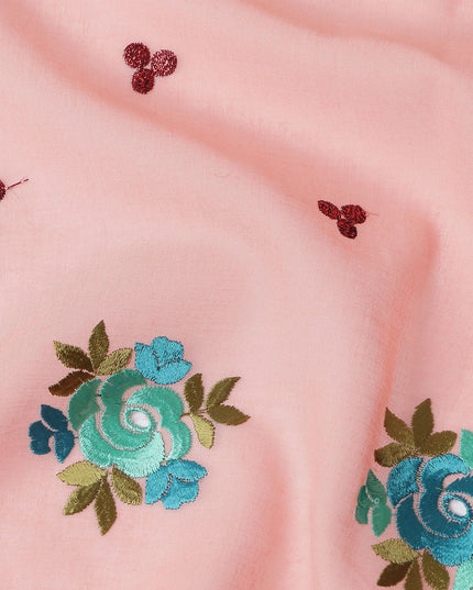 Pink Bouquet Swiss Cotton Voile Sudanese Thobe