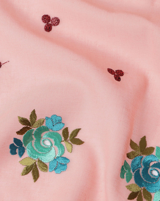 Pink Bouquet Swiss Cotton Voile Sudanese Thobe