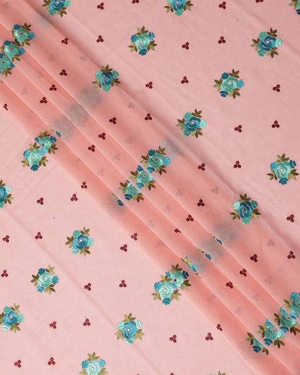 Pink Bouquet Swiss Cotton Voile Sudanese Thobe